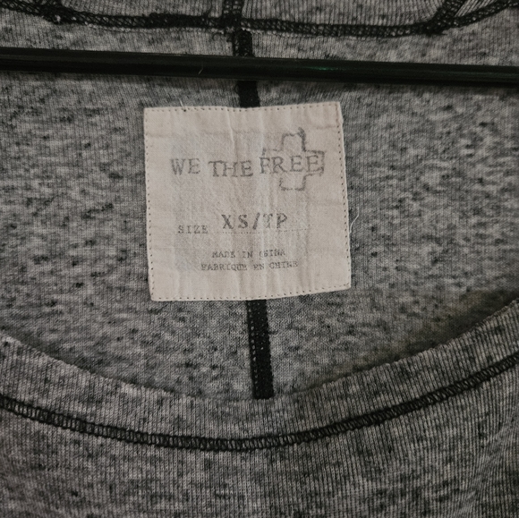 XS WE THE FREE Burnout long-sleeved comfy layering tee gray - Picture 4 of 8